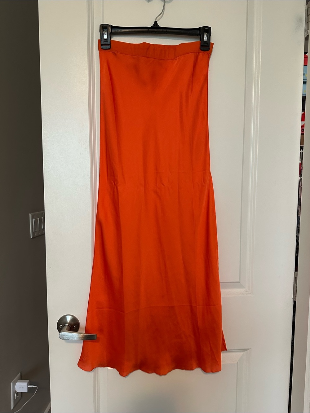 Free People Bright Orange Maxi Skirt